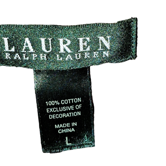 Lauren Ralph Lauren Large Shirt Leopard Print Embroider Logo Button Front LRL - Picture 7 of 7